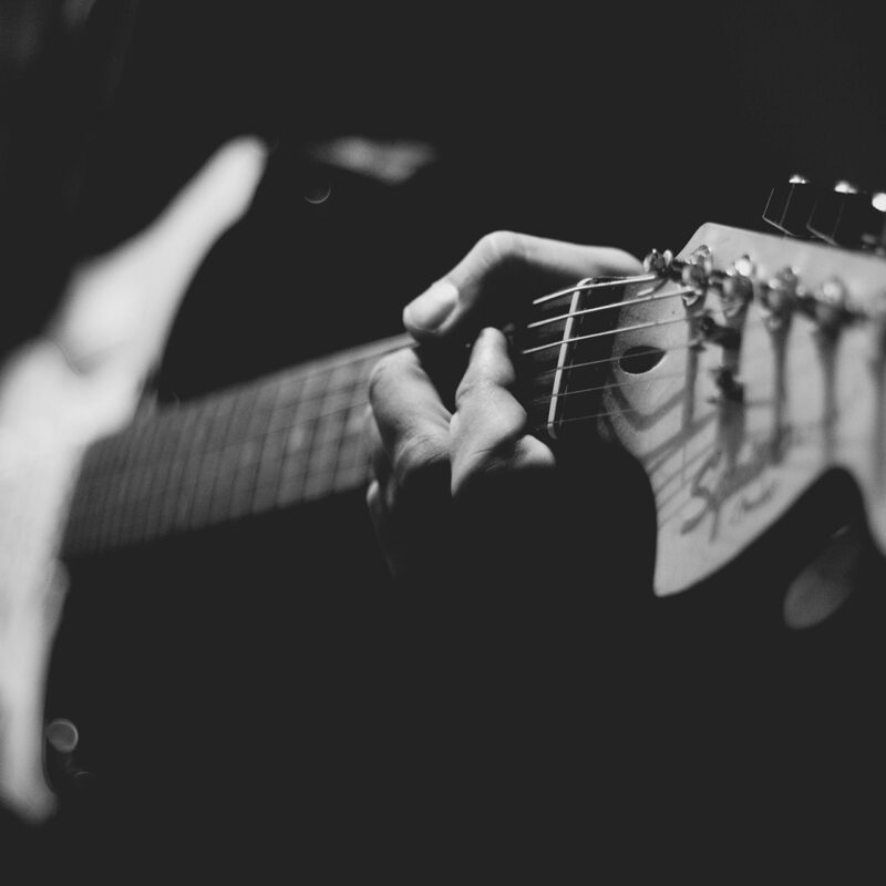 Playing on a Guitar