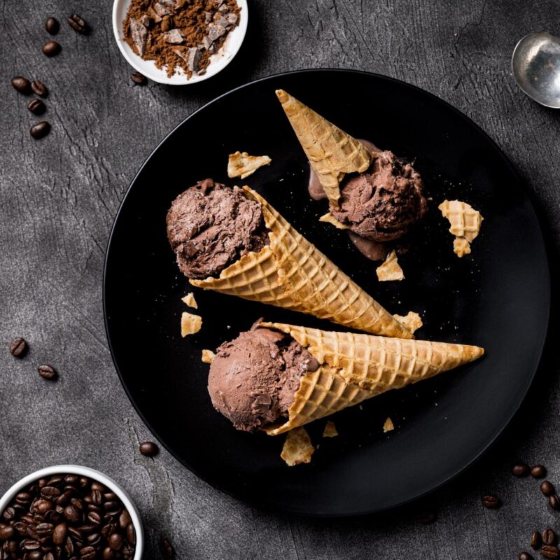 Chocolate Ice Cream with Coffee